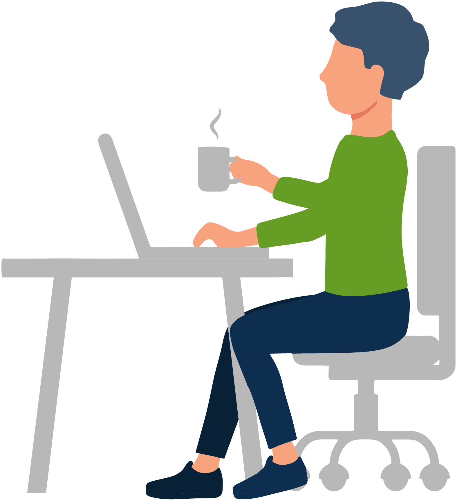 Ein Mensch nach dem Burnout-Coaching
